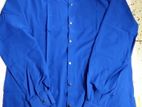 Men's Silk Cotton Shirt - Navy Blue (Size-XXL)