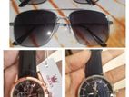 Mens Sunglass and Watch