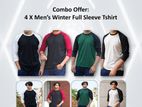 Men’s winter full sleeve T-shirt Combo (4pcs)