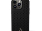 Mercedes Benz iPhone 14 Pro Max Silicone Case Star Pattern Large