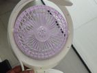 mini charger fan with led light