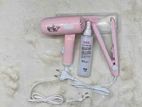 Mini Hair Dryer And Straightener Combo