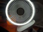 Mini Rechargeable Clip Fan with light