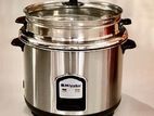 MIyako 2.8 Liter Automatic Rice Cooker - Double Pot with Glass Lid ASL