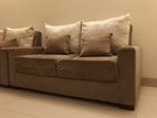 Modern Ash Pearl Sofa with Cushions