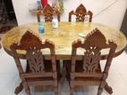 Modern Dining Table with 4 piece chair (