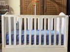 Movable Wooden Baby Cot Like New