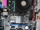 msi motherboard+ amd processor with cooling fan sale