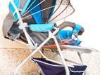 Multifunction super folding baby stroller