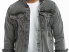 Musculine Denim Trucker Jacket - Charcoal Black