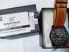 Naviforce NF 9124 casual leather watch