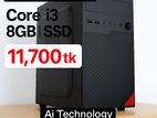 New Core i3 (7th Gen) PC_8GB RAM_SSD_3 Years Warranty_Free Home Delivery