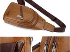 Leather Design Crossbody Bag