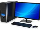 New pc cor i3 6th gen 19 ince LED monitor 3 years werntte