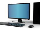 new pc cor i3 8gb ram 19 ince LED monitor 3 years werntte