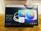 NEW Thermaltake TH240 ARGB Sync Snow Edition Gaming CPU Cooler & waranty