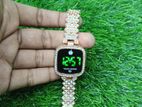 New Trend Fashion Steel Chain Diamond Women Watch Touch Screen