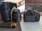 Nikon d 3200 with 55-200 mm dx vr zoom lens and 18-55