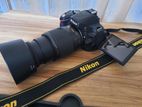 Nikon D5100 with 200mm Zoom Lens