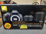 Nikon d5200 with 55-200 mm DX VR zoom lens and 18-55 kit