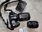 Nikon D5300 with 18-55 stm lens and 55-200 mm zoom