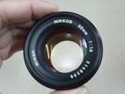 Nikon Nikkor AIS 50mm f1:1.4 manual focus lens.