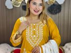 Embroidery Cotton Three Piece