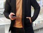 Obsidian black cardigan Jacket for men