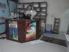 office counter with wall thak