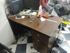 Office Desk & Chair - Workstation with 2 Drawers 1 Cabinet