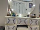 Offwhite mirror attached dressing table