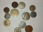 Old Vintage 80's 12 Country Coins