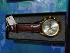 olevs leather watch (new)