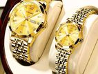 Olevs Stainless Steel fashionable Couple watches