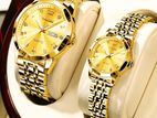 Olevs Stainless Steel fashionable Couple watches