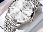 Olevs Stylish Male Watch - White P1017