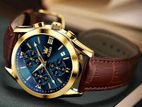 OLEVS Watch ছেলেদের লেদার বেল্ট ঘড়ি