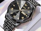 Olives Watch Black ছেলেদের আকর্ষণীয় ঘড়ি গিফট বক্স সহ (কালো কালার