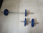 One Dumbbell Handle, 3.5 Feet Barbell And Total 10 Kg Weight (4×2.5)