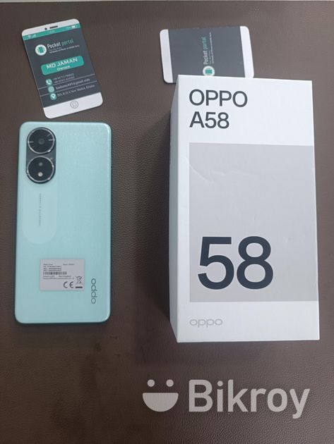 OPPO A58 8/128 (Used) for Sale in Khulna Sadar | Bikroy