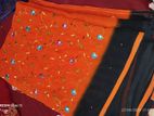 Orange Silk Traditional Saree