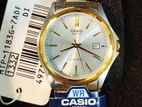 Original Casio Enticer Date Two Tone Chain Watch For Men