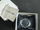 original lacoste chronograph watch with box and manual