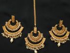 Original real stone indian gold plated Earring