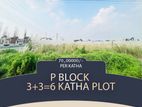 P Block Bashundhara 6 Katha Plot for sale