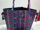 পাহাড়ি ডিজাইন Colorful Printed Cotton Bag