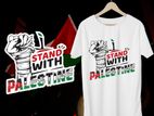 Palestine Print White colour Half Sleeve Comfortable T Shirt For Men