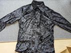 party shirt black velvet