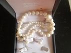 Pearl Necklace And Earrings