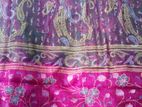 Pink Green Jorjet Saree